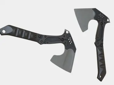Axe Tactical War Military Weapon Army Cut 3D model