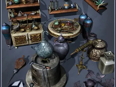 Alchemy Lab Low-poly 3D model
