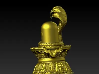 Shivling and Nag 3D print model 3D print model
