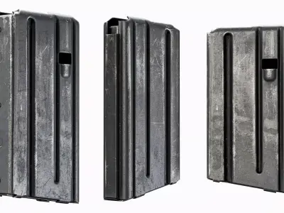 AR 15 M16 M4 magazine stanag 20 rounds Low-poly 3D model