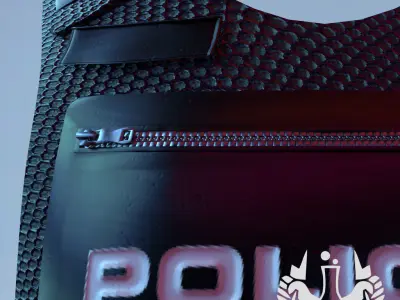  Game Ready Police Officer Vest Low-poly 3D model