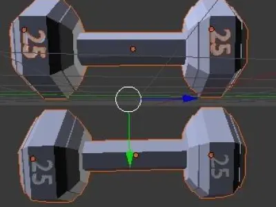 Dumbbells two 3D model buy
