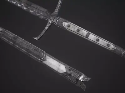 Sword Melee Weapon Low-poly 3D model