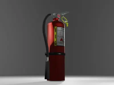 Low-Poly Fire Extinguisher  Low-poly 3D model