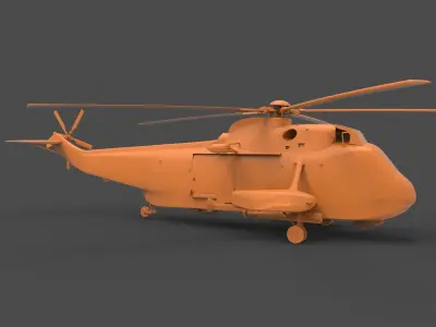 Kaman UH-2 navy 3D print model