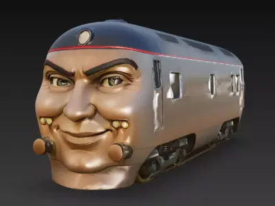 Ciuf Ciuf Treno Pervertito - Italian Brainrot Low-poly 3D model