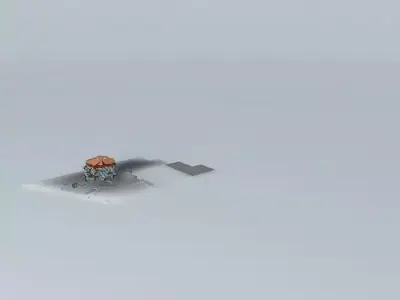 restaurant plane flying in sky 3D model