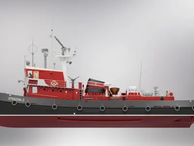 Firefighting boat Strazak 3 Part 3 of 6 group H 3D print model