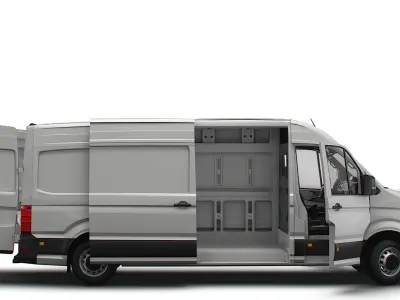 VW Crafter Panel Van L3H2 HQ Interior 2023 3D model
