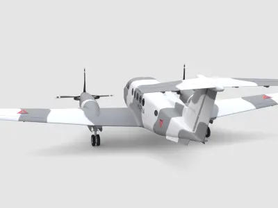 King Air Military Aircraft 3D model