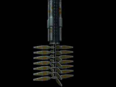 Space Station Low-poly 3D model 2
