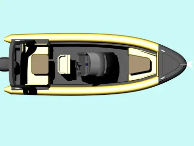 RHIB 24ft 3D model