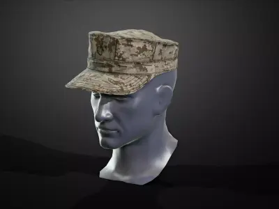 8 point cower Low-poly 3D model