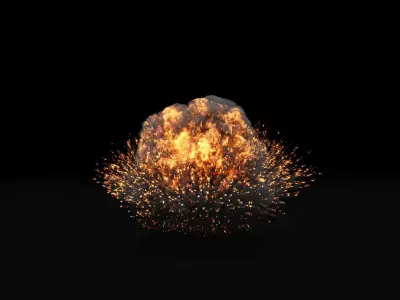 Super Realistic Explosion 9 - vdb animated 3D model