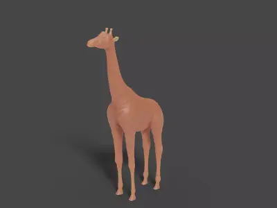 3D Giraffe Sculpture Model 3D model