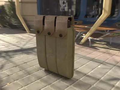 Thompson Mag Pouch WW2 Low-poly 3D model
