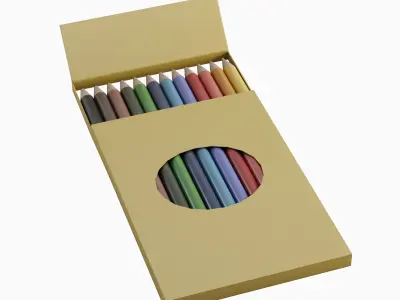 Colored Pencils Pack 04 Low-poly 3D model