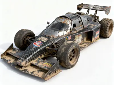 Crimson Stealth Sport Coupe 3D Model Low-poly 3D model