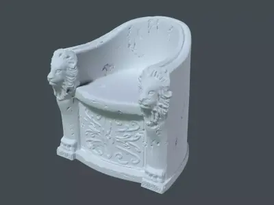 Roman Stone Lion Chair  3D print model purchase