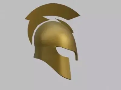 HELMET gold spartan Free 3D model
