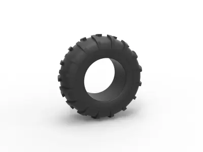 Offroad tire 36 Scale 1 to 25 3D print model