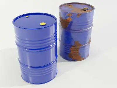 Steel Barrels 3D model