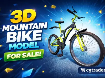 Mountain Bicycle 3D Model  Low-poly 3D model