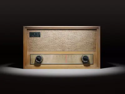 Vintage Radio 3D model