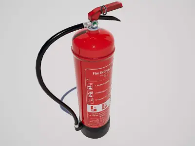  Fire Extinguisher Low-poly 3D model