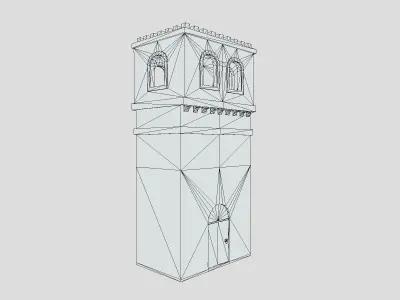 Medieval Castle Module 06 Low Poly PBR Realistic Low-poly 3D model