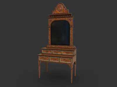 Dressing Table Low-poly 3D model
