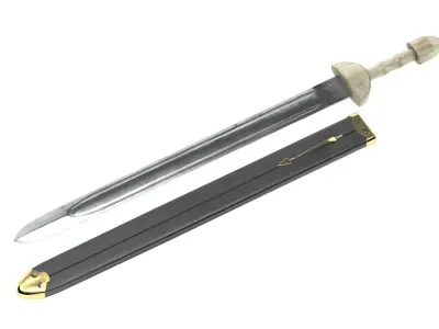 Spatha roman sword Low-poly 3D model