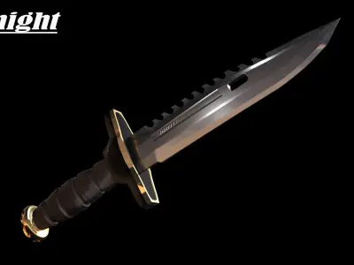hunter knife 3D model