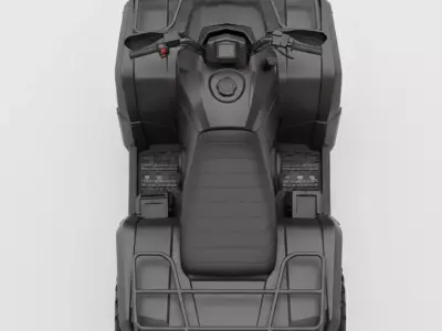 A Robust Matte Black ATV 3D model