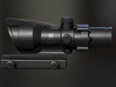 TRIJICON ACOG 4x32 RIFLE SCOPE LOW POLY Low-poly 3D model