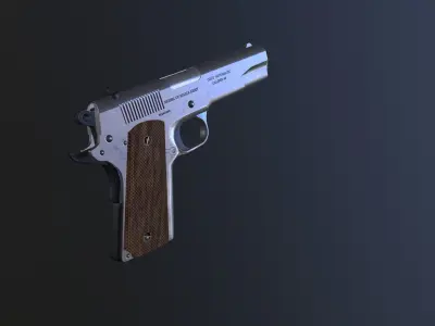 Colt 1911 Low-poly 3D model 10