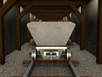 Coal Mine Low-poly 3D model