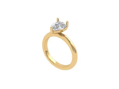 Pear Ring 3D print model 2
