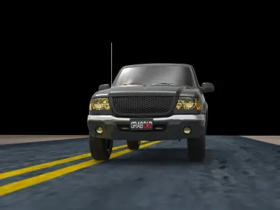 KingCab ford pickup truck Free 3D model