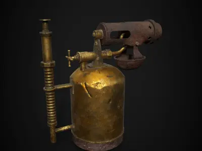 vintage blowtorch Low-poly 3D model purchase
