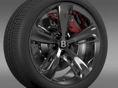 Bentley Continental GT Speed 2015 wheel 3D model