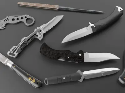 Knifes Bundle 3D model