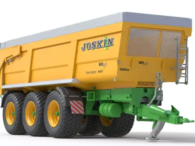Joskin Trans Space 8000 Farm Trailer Low-poly 3D model
