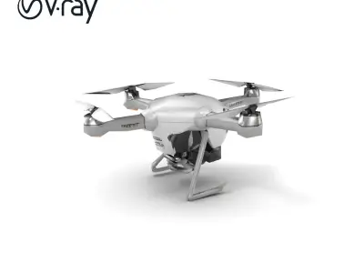 Hovering Reconnaissance Drone Spherical Chassis Model Pack Low-poly 3D model