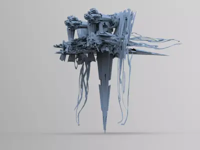 Haze Maze temple structure part 2 Low-poly 3D model