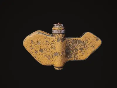 Autumn Petal explosive mine highpoly 3D model