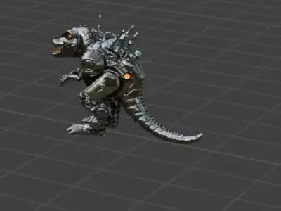 Mech T-Rex Unit  Sci-Fi Robotic Dinosaur 3D Model 3D model