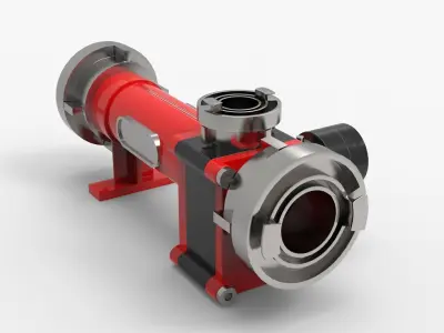 High-Quality 3D Model of a Firefighting Foam Mixer Low-poly 3D model