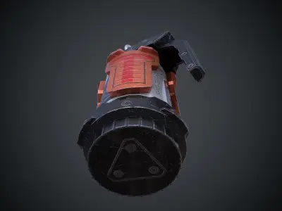 Scifi Grenade PBR Low-poly 3D model