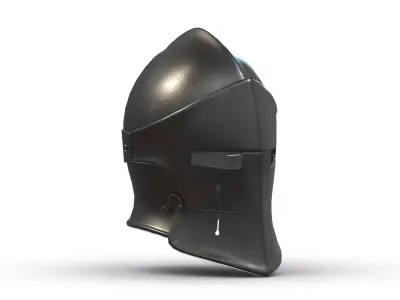 Medieval Helmet 04 Low Poly PBR Realistic Low-poly 3D model